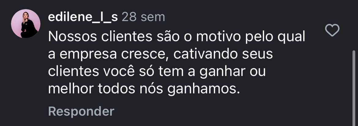 Depoimento de cliente