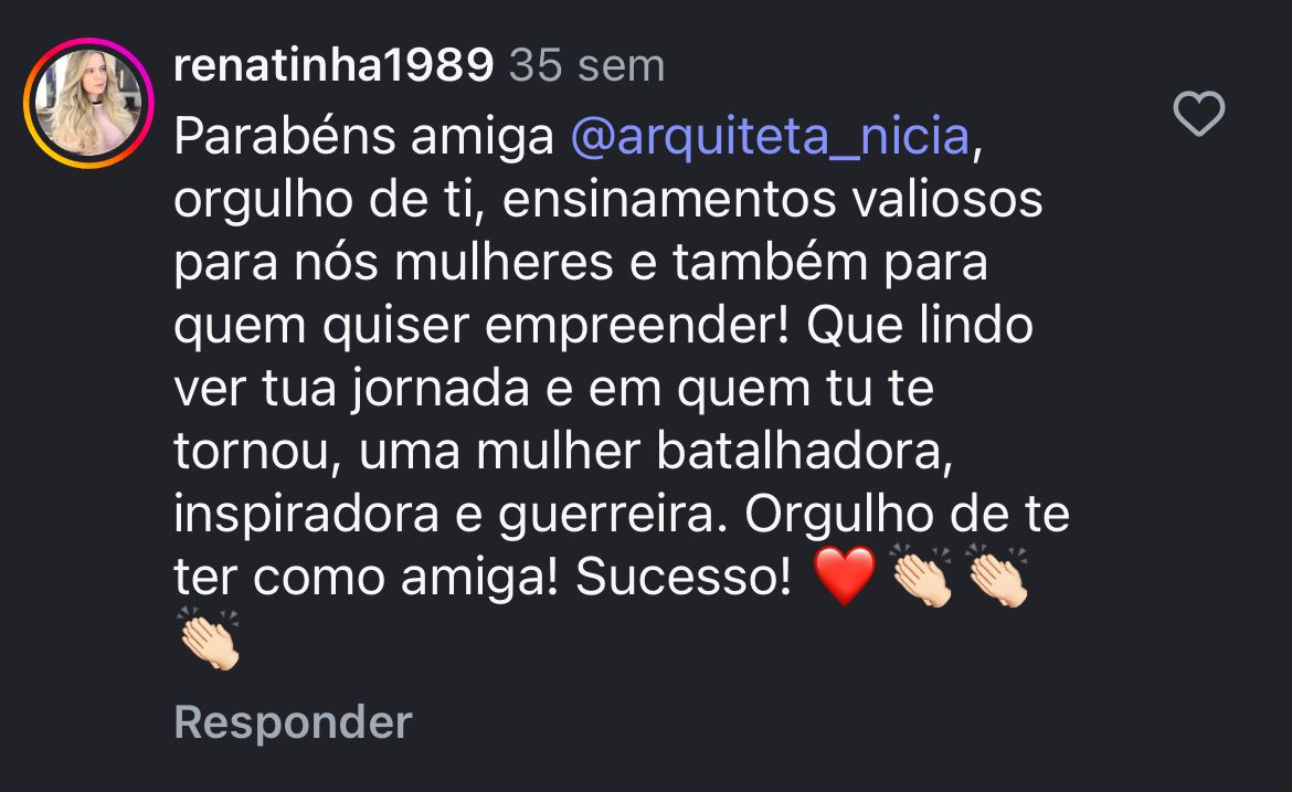 Depoimento de cliente
